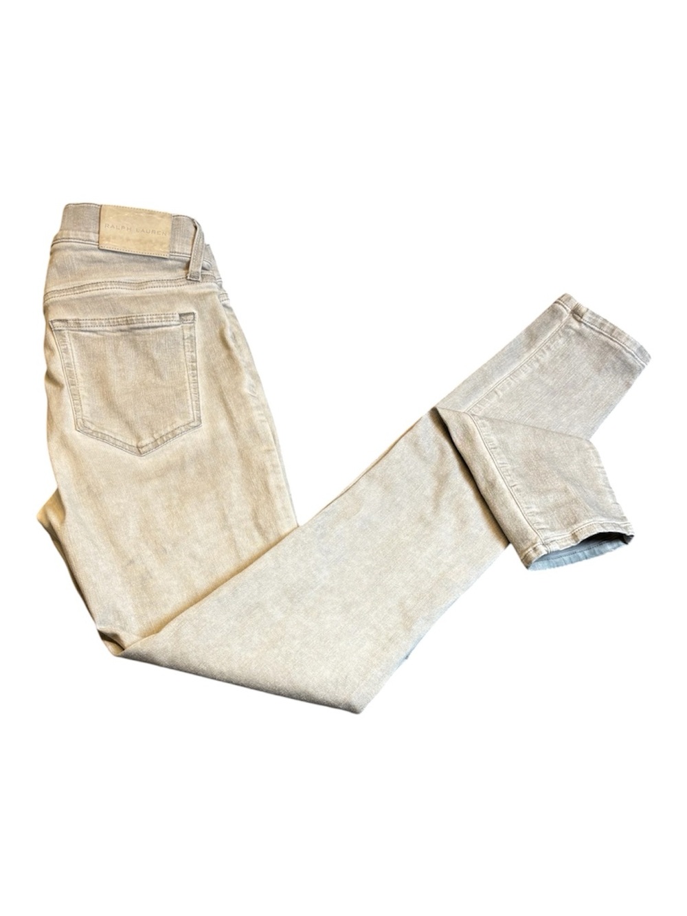 Polo Ralph Lauren Tompkins Skinny Crop Jeans – Women’s Size 28 Gray / Beige